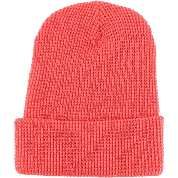 imageTrendy Apparel Shop Warm Waffle Knit Cuff BeanieCoral