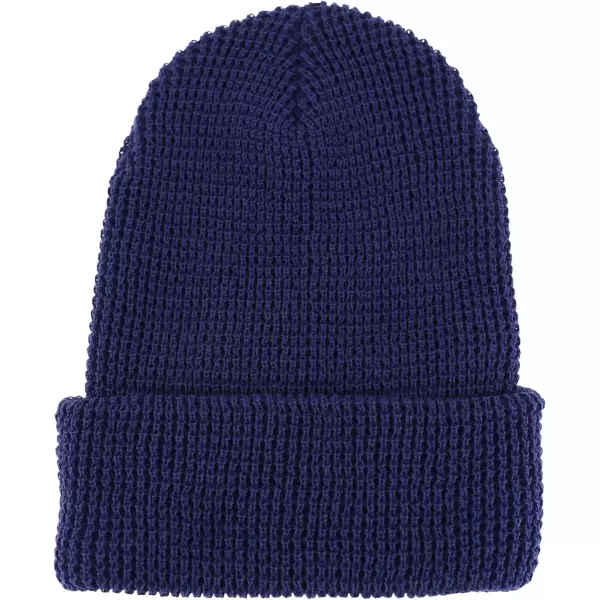 imageTrendy Apparel Shop Warm Waffle Knit Cuff BeanieNavy