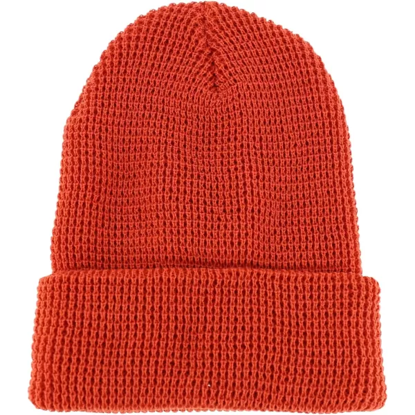 imageTrendy Apparel Shop Warm Waffle Knit Cuff BeanieRust