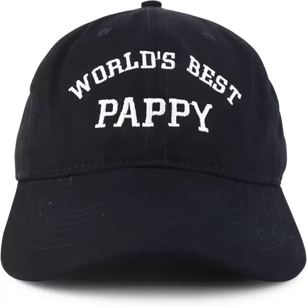imageTrendy Apparel Shop Worlds Best Pappy Embroidered Low Profile Soft Cotton Baseball CapBlack