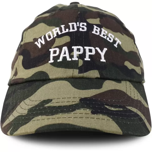 imageTrendy Apparel Shop Worlds Best Pappy Embroidered Low Profile Soft Cotton Baseball CapCamo