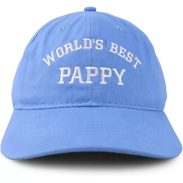 imageTrendy Apparel Shop Worlds Best Pappy Embroidered Low Profile Soft Cotton Baseball CapCarolina Blue