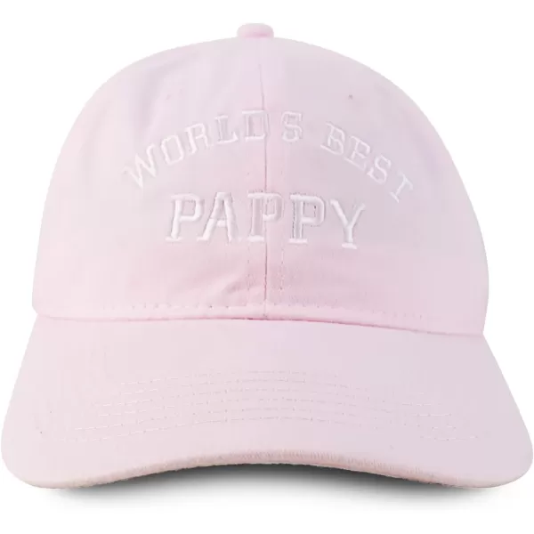 imageTrendy Apparel Shop Worlds Best Pappy Embroidered Low Profile Soft Cotton Baseball CapLight Pink