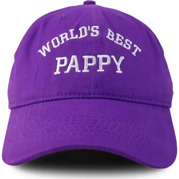 imageTrendy Apparel Shop Worlds Best Pappy Embroidered Low Profile Soft Cotton Baseball CapPurple