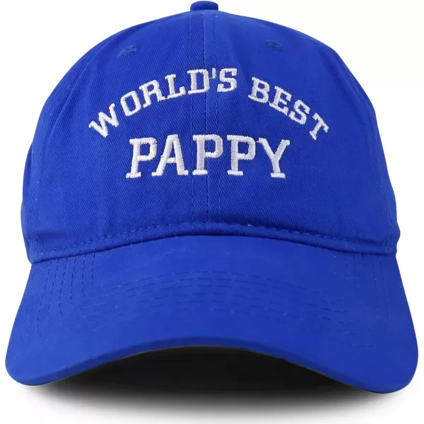 imageTrendy Apparel Shop Worlds Best Pappy Embroidered Low Profile Soft Cotton Baseball CapRoyal