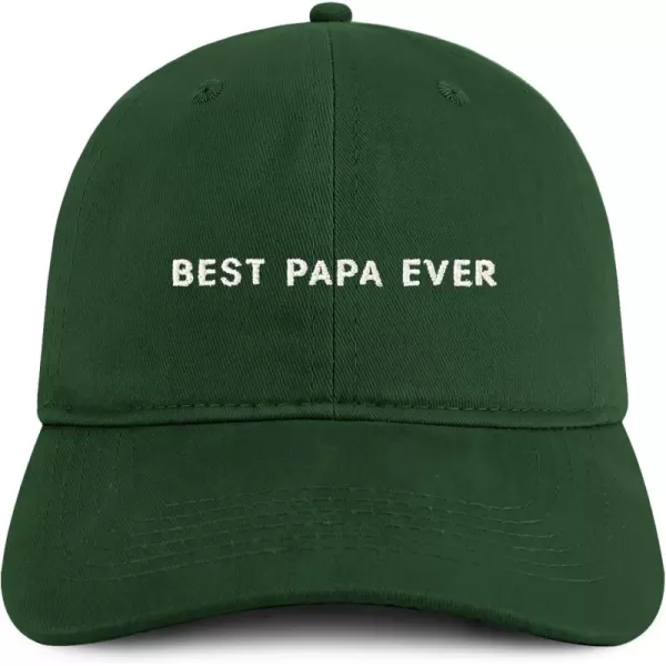 imageTrendy Apparel Shop Best Papa Ever One Line Embroidered Soft Crown 100 Brushed Cotton CapHunter