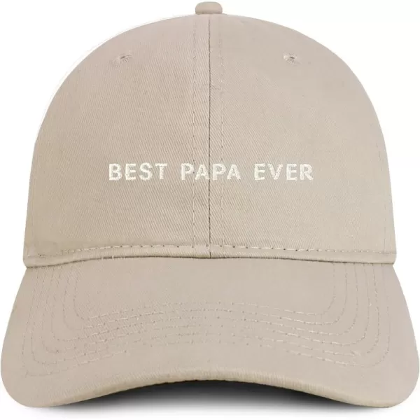 imageTrendy Apparel Shop Best Papa Ever One Line Embroidered Soft Crown 100 Brushed Cotton CapStone