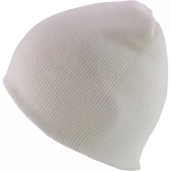 imageTrendy Apparel Shop Made in USA Short Acrylic Knit Winter Beanie HatWhite