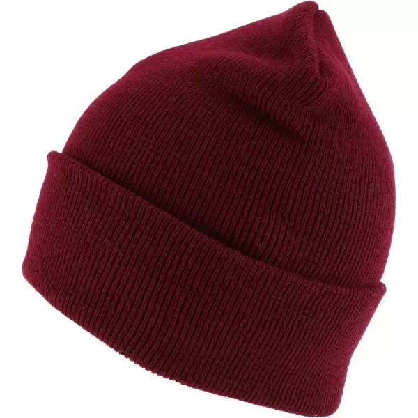 imageTrendy Apparel Shop Made in USA Winter Cuff Folded Long BeanieBurgundy
