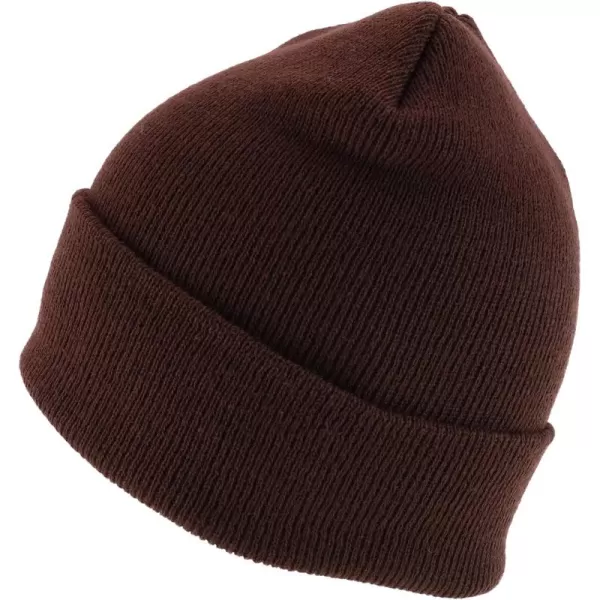 imageTrendy Apparel Shop Made in USA Winter Cuff Folded Long BeanieDark Brown