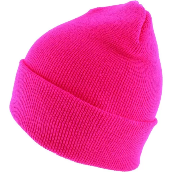 imageTrendy Apparel Shop Made in USA Winter Cuff Folded Long BeanieHot Pink