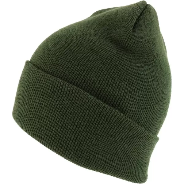 imageTrendy Apparel Shop Made in USA Winter Cuff Folded Long BeanieOlive