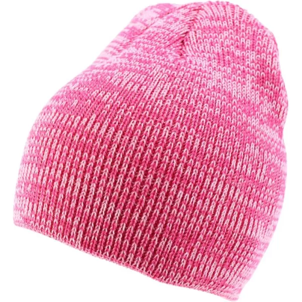 imageTrendy Apparel Shop Thick Acrylic Knit Marled Short BeaniePink Dark Pink