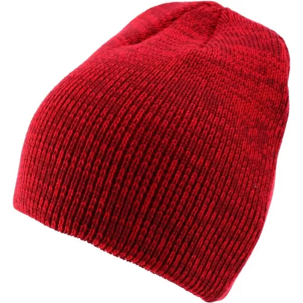 imageTrendy Apparel Shop Thick Acrylic Knit Marled Short BeanieRed Maroon