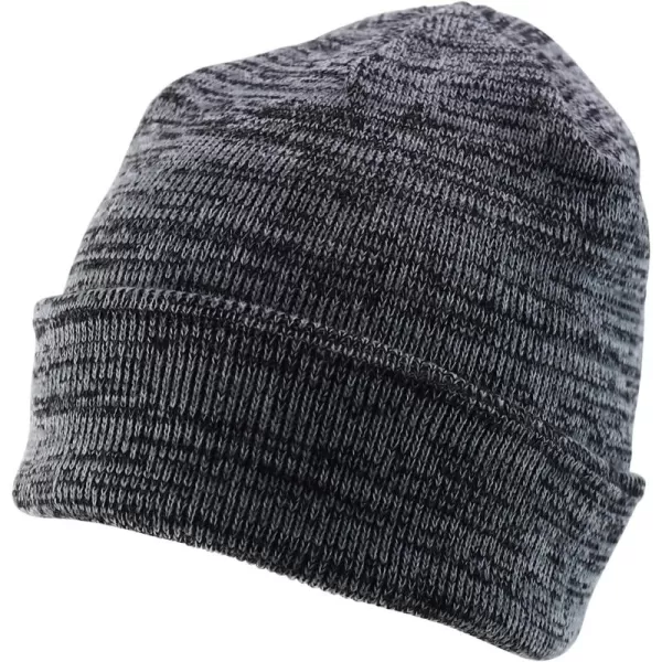 imageTrendy Apparel Shop Thick Acrylic Marled Long BeanieBlack Grey Charcoal