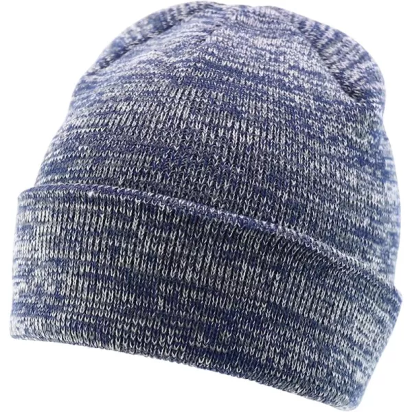 imageTrendy Apparel Shop Thick Acrylic Marled Long BeanieNavy Grey White
