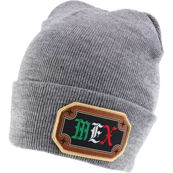 imageTrendy Apparel Shop Warm Knit MEX Patch Cuff BeanieCharcoal