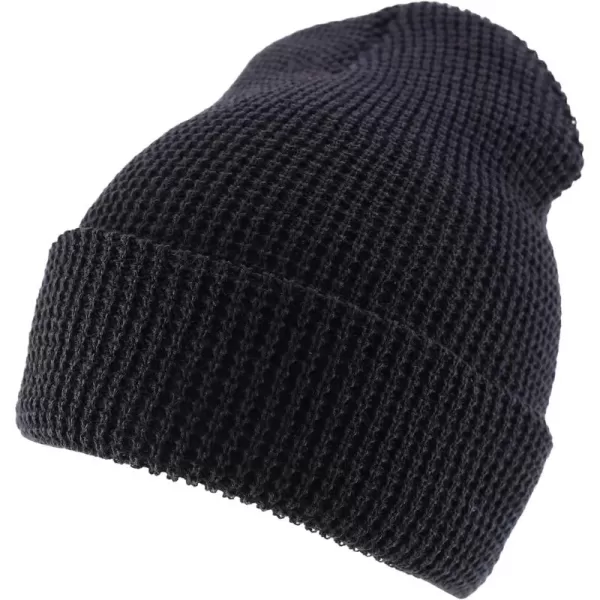 imageTrendy Apparel Shop Warm Waffle Knit Cuff BeanieBlack