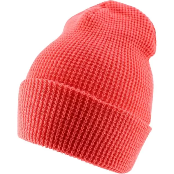 imageTrendy Apparel Shop Warm Waffle Knit Cuff BeanieCoral