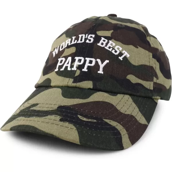 imageTrendy Apparel Shop Worlds Best Pappy Embroidered Low Profile Soft Cotton Baseball CapCamo