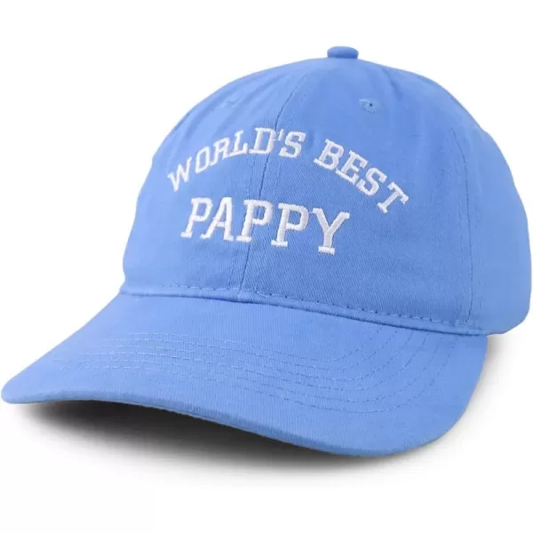 imageTrendy Apparel Shop Worlds Best Pappy Embroidered Low Profile Soft Cotton Baseball CapCarolina Blue