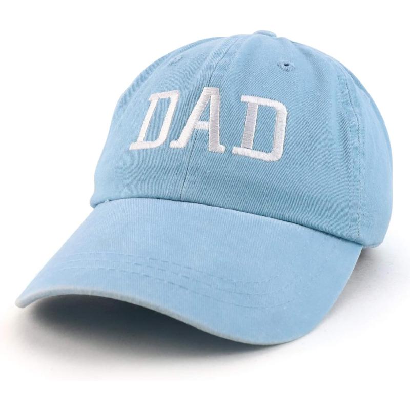 imageTrendy Apparel Shop Dad Embroidered Pigment Dyed Low Profile Cotton CapLight Blue