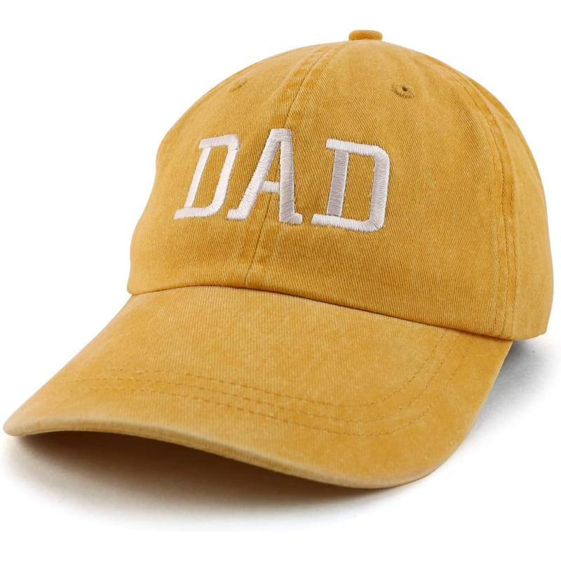 imageTrendy Apparel Shop Dad Embroidered Pigment Dyed Low Profile Cotton CapMango