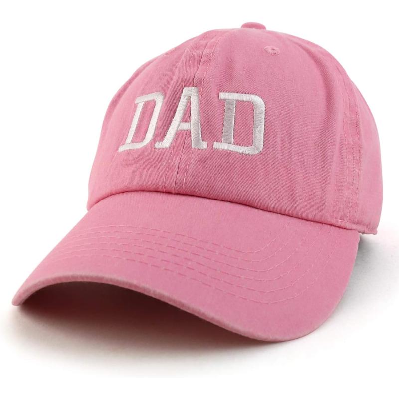 imageTrendy Apparel Shop Dad Embroidered Pigment Dyed Low Profile Cotton CapPink