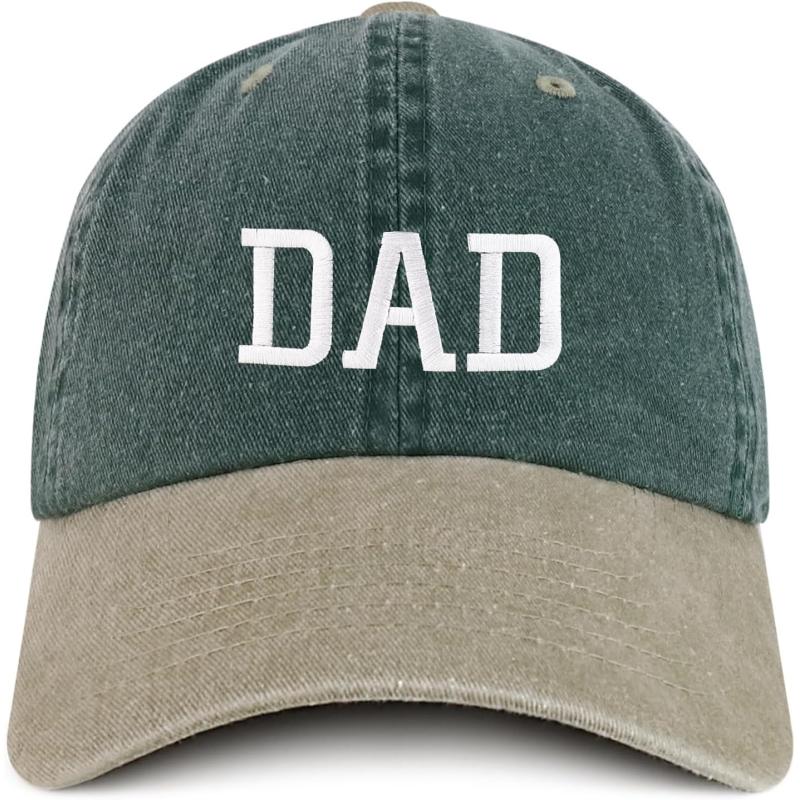 imageTrendy Apparel Shop Dad Embroidered Pigment Dyed Low Profile Cotton CapSpruce Khaki