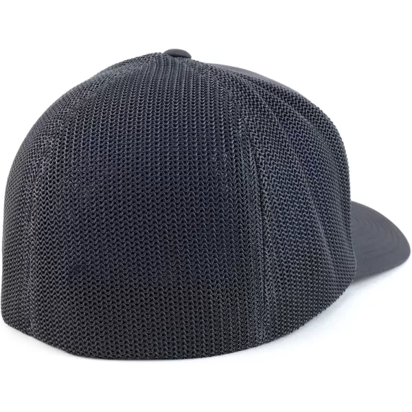 imageTrendy Apparel Shop 2XL Structured Flex Fitted Trucker Flexfit Baseball CapCharcoal