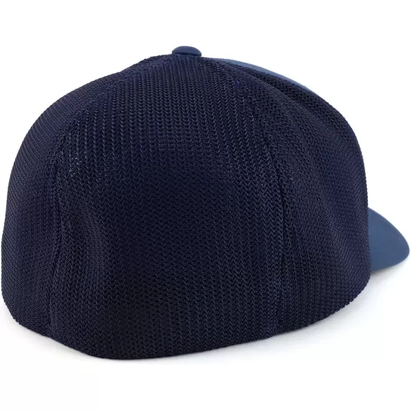 imageTrendy Apparel Shop 2XL Structured Flex Fitted Trucker Flexfit Baseball CapNavy