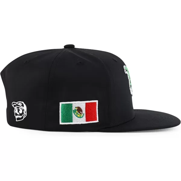 imageTrendy Apparel Shop 3D Rooster Embroidered Flat Bill Snapback CapBlack Black