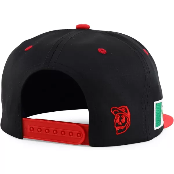 imageTrendy Apparel Shop 3D Rooster Embroidered Flat Bill Snapback CapBlack Red
