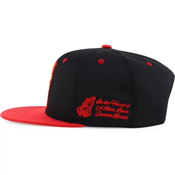 imageTrendy Apparel Shop 3D Rooster Embroidered Flat Bill Snapback CapBlack Red