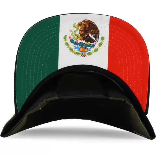 imageTrendy Apparel Shop 3D Rooster Embroidered Flat Bill Snapback CapOlive Black