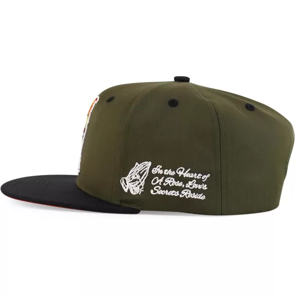 imageTrendy Apparel Shop 3D Rooster Embroidered Flat Bill Snapback CapOlive Black