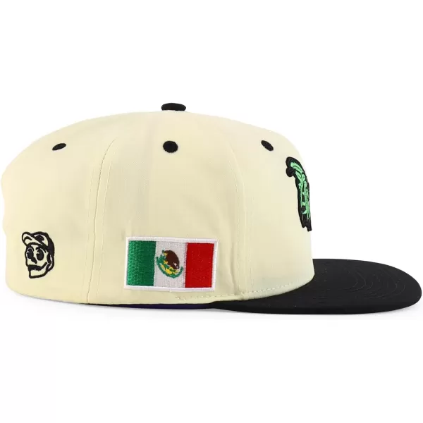imageTrendy Apparel Shop 3D Rooster Embroidered Flat Bill Snapback CapStone Black
