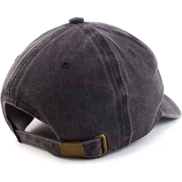 imageTrendy Apparel Shop Best Pop Pop Ever Embroidered Soft Fit Washed Cotton Baseball CapBlack
