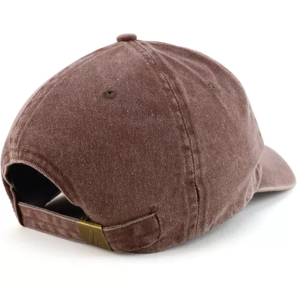 imageTrendy Apparel Shop Best Pop Pop Ever Embroidered Soft Fit Washed Cotton Baseball CapChocolate