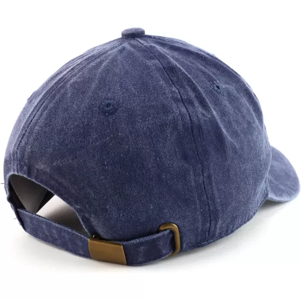 imageTrendy Apparel Shop Best Pop Pop Ever Embroidered Soft Fit Washed Cotton Baseball CapNavy