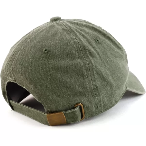 imageTrendy Apparel Shop Best Pop Pop Ever Embroidered Soft Fit Washed Cotton Baseball CapOlive