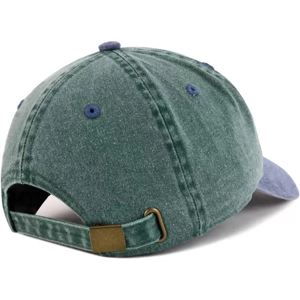 imageTrendy Apparel Shop Best Pop Pop Ever Embroidered Soft Fit Washed Cotton Baseball CapOlive Navy