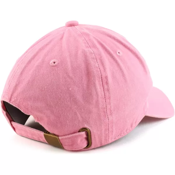 imageTrendy Apparel Shop Best Pop Pop Ever Embroidered Soft Fit Washed Cotton Baseball CapPink