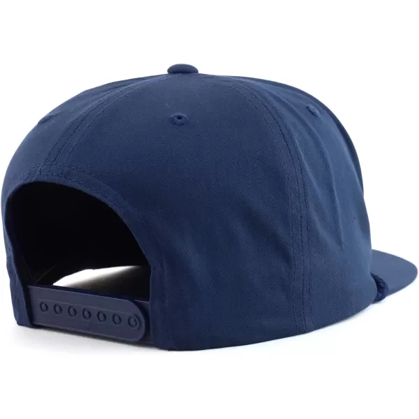 imageTrendy Apparel Shop Classic 5 Panel Golf Cap Flatbill Snapback HatNavy