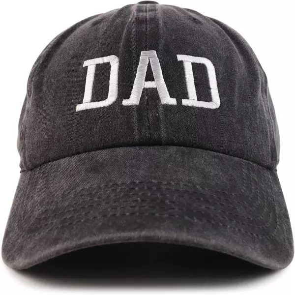 imageTrendy Apparel Shop Dad Embroidered Pigment Dyed Low Profile Cotton CapBlack