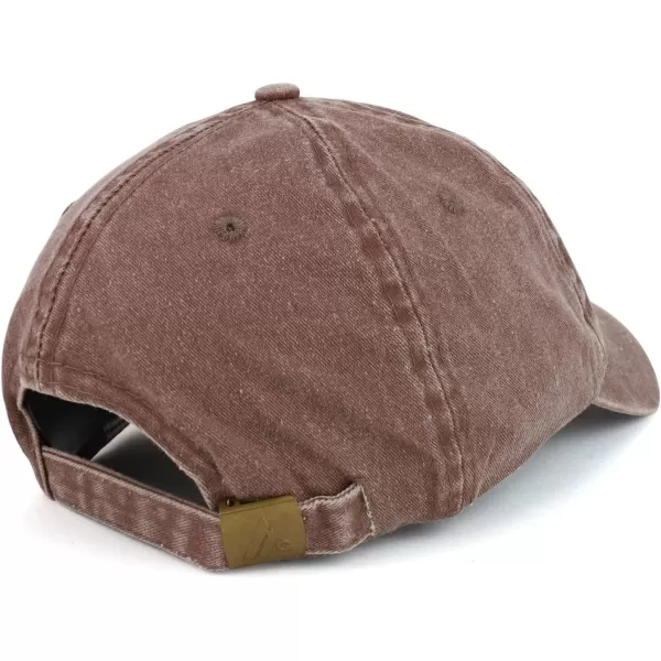 imageTrendy Apparel Shop Dad Embroidered Pigment Dyed Low Profile Cotton CapChocolate