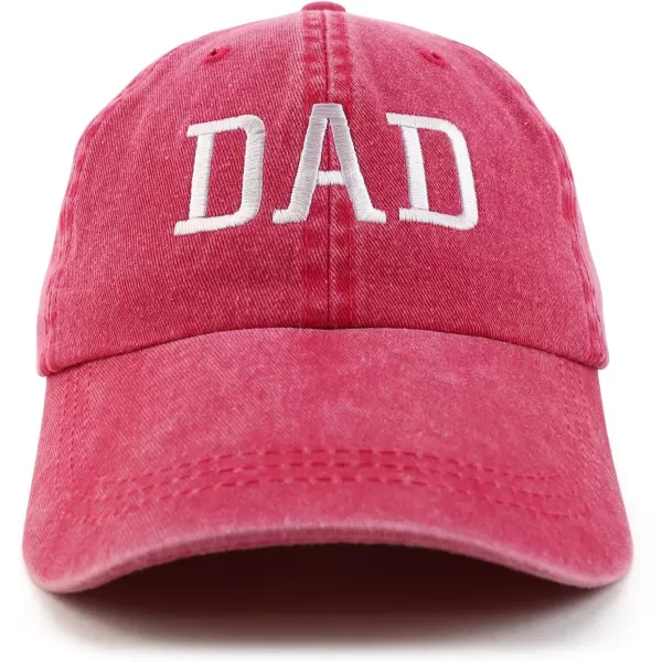 imageTrendy Apparel Shop Dad Embroidered Pigment Dyed Low Profile Cotton CapFuchsia