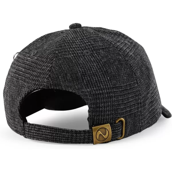 imageTrendy Apparel Shop Plaid Checker Wool Blend Unstructured Baseball CapCharcoal Plaid