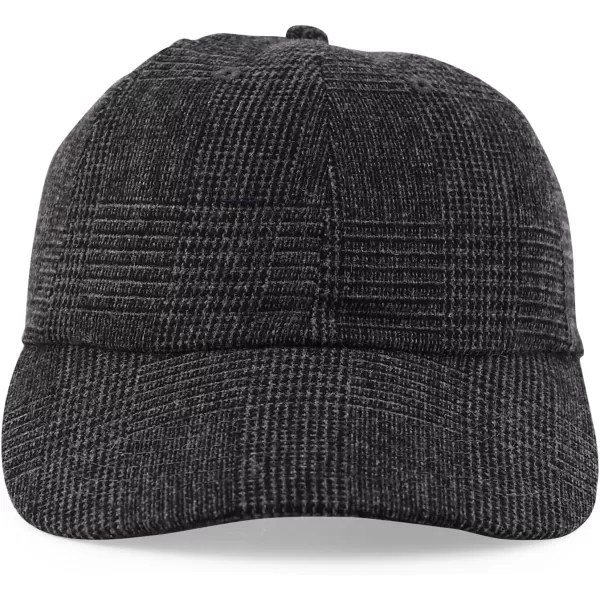 imageTrendy Apparel Shop Plaid Checker Wool Blend Unstructured Baseball CapCharcoal Plaid