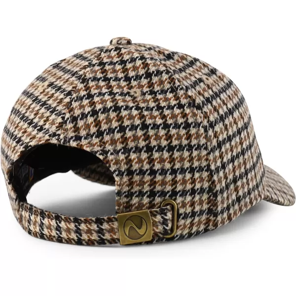 imageTrendy Apparel Shop Plaid Checker Wool Blend Unstructured Baseball CapTan Gunclub